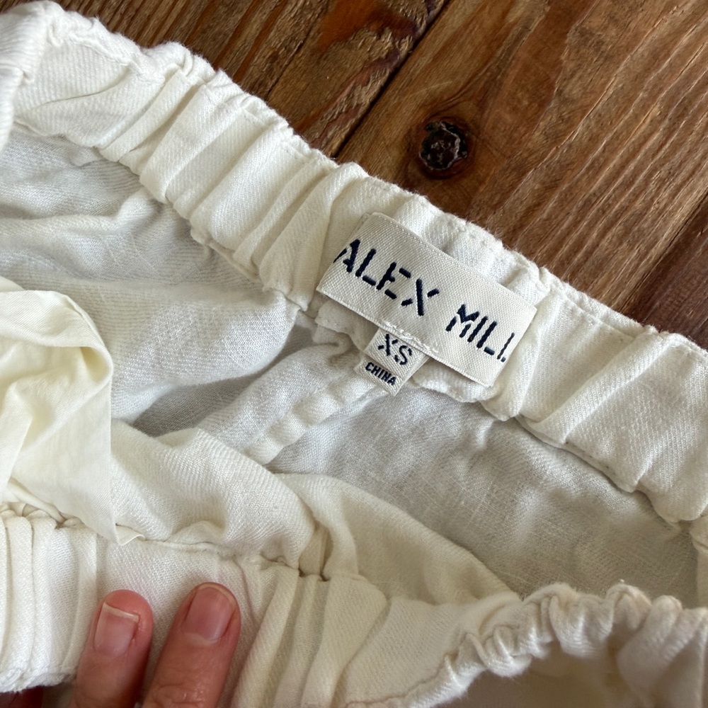 Alex Mill Riley White Linen Pants, XS, NWOT - Picture 5 of 6